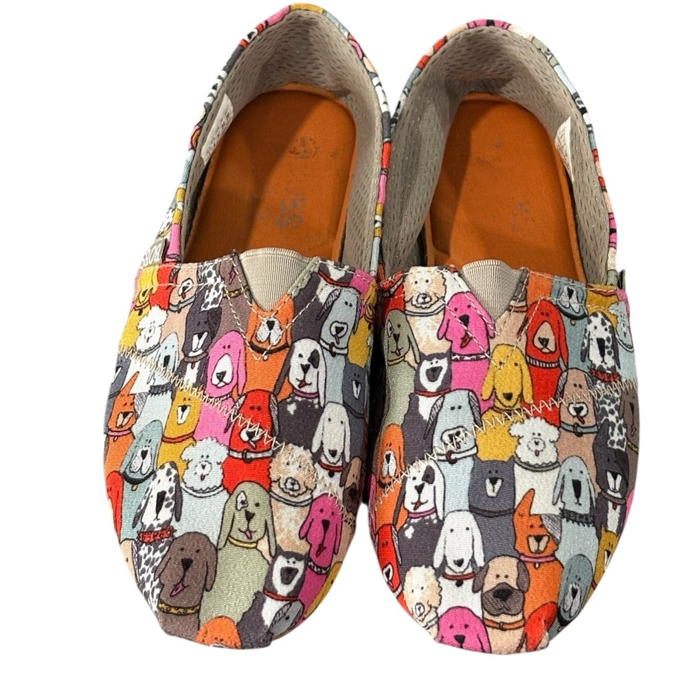 Skechers BOBS Dog Print Slip On Memory Foam Shoes Size 7 - Picture 3 of 7